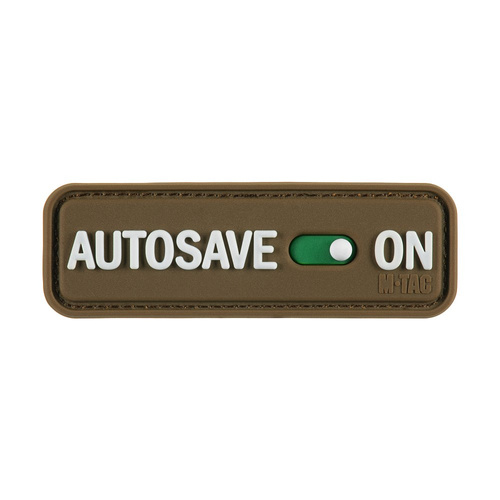 M-Tac - Moral Patch Autosave PVC - 3D - Coyote - 51116705 - Patches