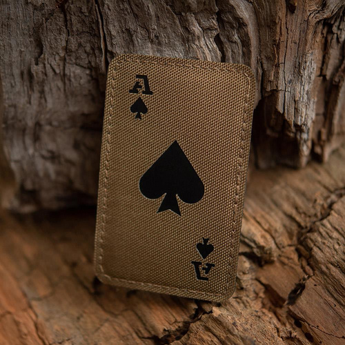 M-Tac - Militär-Patch Ace of Spades - Cordura 500D - Coyote / Schwarz - 51109502 - Morale Patch