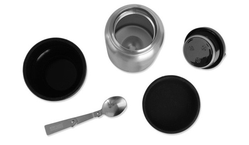 SIGG - Hot&Cold Food Jar gebürstet mit Schüssel & Löffel - 0.5L - Silber - 8592.20 - Besteck & Geschirr - Outdoor