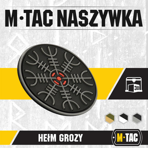 M-Tac – Helm of Terror Patch – 3D PVC – Schwarz/Grau – 51221211 - Andere - Verschiedenes