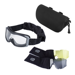Bolle Tactical - Ballistic Goggles mit austauschbaren Visieren - Belüfteter Rahmen - Schwarz - X1000T70M