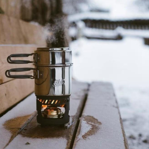 Outdoor - Esbit - Travel Spirituskochset mit zwei Töpfen - 985 ml - Silber - CS985ST - Kocher & Kochsets