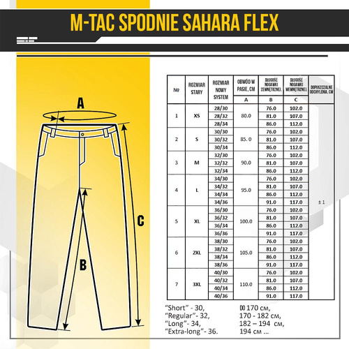 M-Tac - Taktische Hose Sahara Flex Lite - Schwarz - 20064002 - Cargohosen