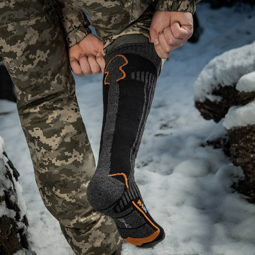 Trekkingsocken - M-Tac - Socken Coolmax 75% lang - Schwarz - FL-2103-2