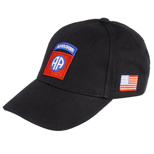 FOSTEX - Baseballmütze 82nd Airborne - Baumwolle - Schwarz - 215151-224 - Caps & Feldmützen