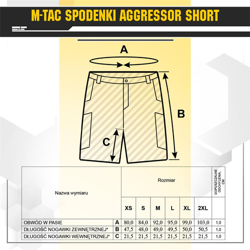 M-Tac - Taktische Shorts Aggressor - PoliCotton - Rip-Stop - Coyote Brown - 20018017 - Kurze Hose - Bekleidung