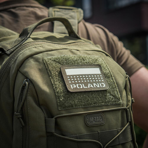 Verschiedenes - M-Tac - Aufnäher mit Flagge und Aufschrift Polen - Laserschnitt - Pixel/Rechteck - Ranger Grün / Fluo - 51007223 - Andere