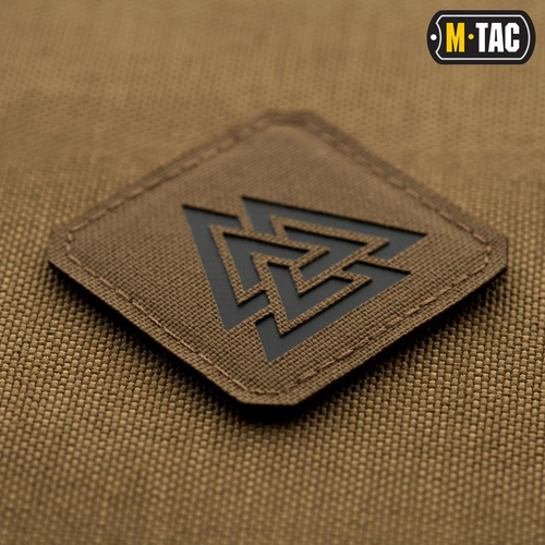 Andere - M-Tac - Lasergeschnittenes Valknut Quadrat Patch - Schwarz / Coyote - 51162502