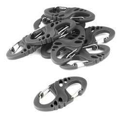 Mil-Tec - S-Haken-Karabiner-Set - 10 Stück - Schwarz - 13458402