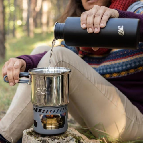 Esbit - Travel Spirituskochset mit zwei Töpfen - 985 ml - Silber - CS985ST - Kocher & Kochsets