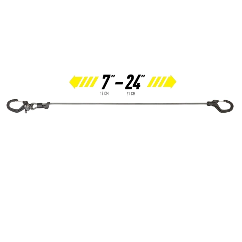 Outdoor - Nite Ize - Flexibles Seil mit CamJam SlideLock - Aluminium - Schwarz - CJSLB5-01-R3 - Stahlkarabiner