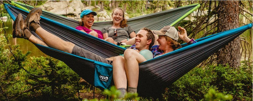 Hängematten & Zelte - ENO - DoubleNest® Hängematte - Khaki / Maroon - DH025