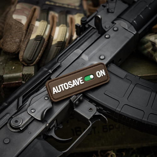 M-Tac - Moral Patch Autosave PVC - 3D - Coyote - 51116705 - 3D PVC Morale Patches