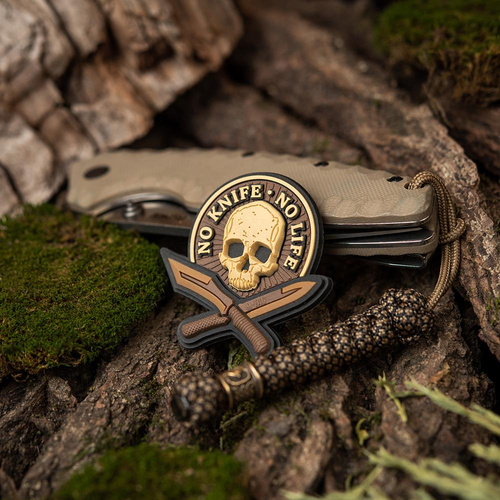 3D PVC Morale Patches - M-Tac - No Knife - No Life 3D PVC Patch - Coyote - 51128005