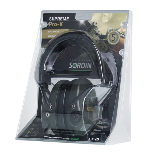 Sordin - Supreme® Pro-X Kapselgehörschutz - Grün - 75302-X/L-S - Aktive Kopfhörer - Ausrüstung