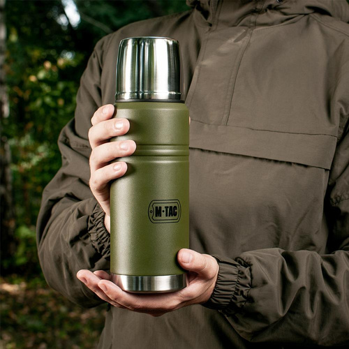 Outdoor - M-Tac - Edelstahl-Thermoskanne - 750 ml - Olive - UN-B04-750A - Tassen & Thermoskannen