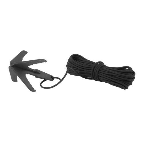EDCX - Enterhaken mit Paracord 15 m - Schwarz - 3308 - Paracord