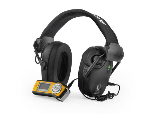 Ausrüstung - RealHunter - Set aus Active PRO Gehörschützern und Schutzbrille - Olive Green - Aktive Kopfhörer