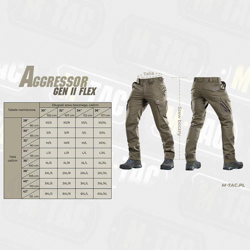 Bekleidung - M-Tac - Taktische Hose Aggressor Gen.II Flex - Ripstop - Dark Olive - 20058048 - Cargohosen