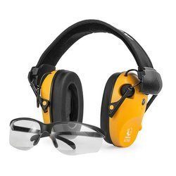 RealHunter - Set aus Active PRO Gehörschützern und Schutzbrille - Orange