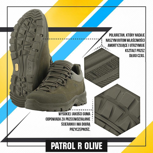 M-Tac - Patrol R Taktische Stiefel - Leder - Olive - 30203901 - Militärstiefel