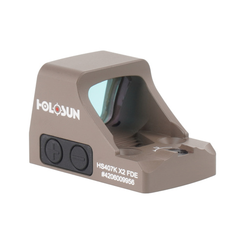Holosun Kollimatorvisiere - Holosun - Kollimator HS407K Offene Reflex SubCompact Pistole Visier - FDE - HS407K-X2-FDE
