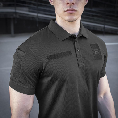 T-Shirts - M-Tac - Polohemd Elite Tactical Coolmax - Schwarz - 80010002