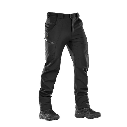 Bekleidung - M-Tac - Trekking Softshell Winterhose - Schwarz - 20306002 - Cargohosen