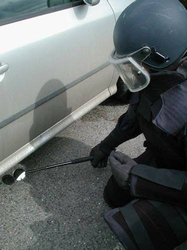 ESP – Taktischer Spiegel für 71 mm Teleskopschlagstock mit Koffer – Schwarz – BMO-02-18 / BMH-02 - Erkennungsspiegel - Ausrüstung