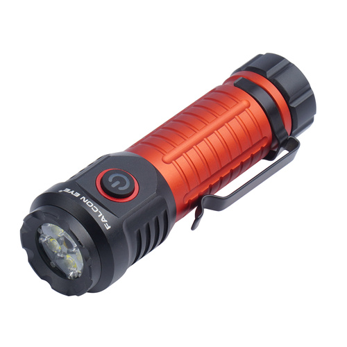 Falcon Eye - Hand-Taschenlampe Omega 2K - Blitzlicht - 2000 lm - Schwarz/Rot - FHH0142 - LED-Taschenlampen